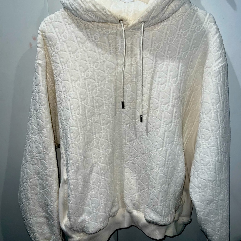 CHRISTIAN DIOR OBLIQUE HOODED SWEATSHIRT, RELAXED FIT